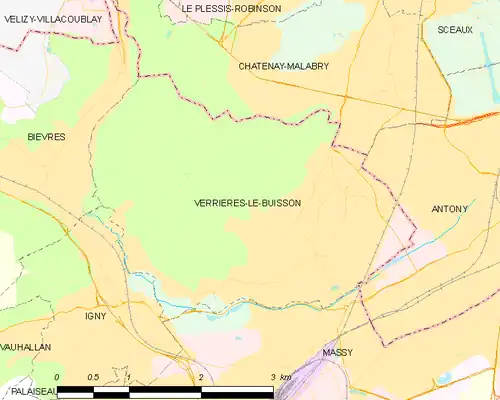 Detailkaart van de gemeente