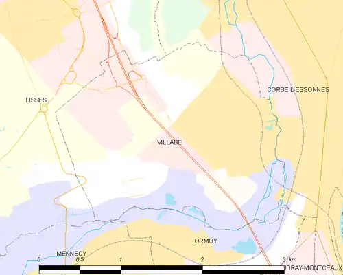 Detailkaart van de gemeente