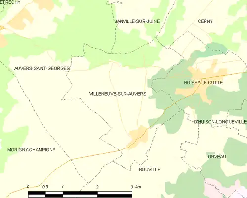 Detailkaart van de gemeente