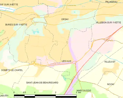 Detailkaart van de gemeente