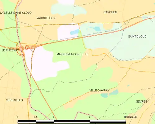 Detailkaart van de gemeente