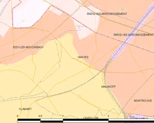 Detailkaart van de gemeente