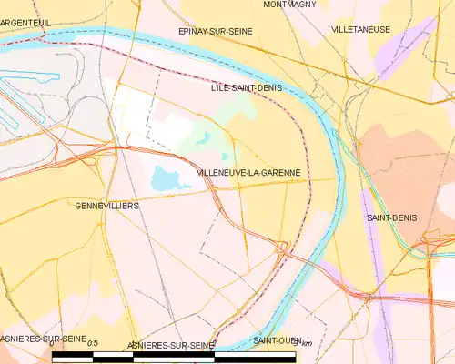 Detailkaart van de gemeente