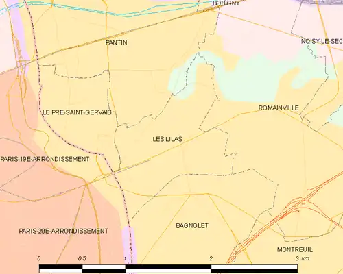 Detailkaart van de gemeente