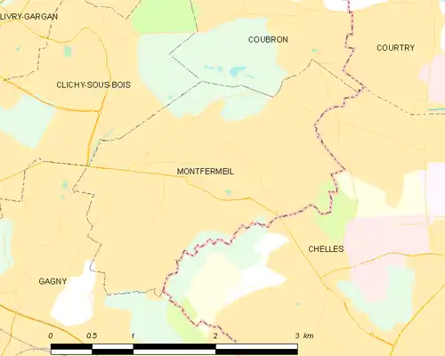 Detailkaart van de gemeente