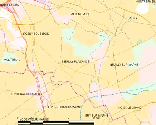 Detailkaart van de gemeente