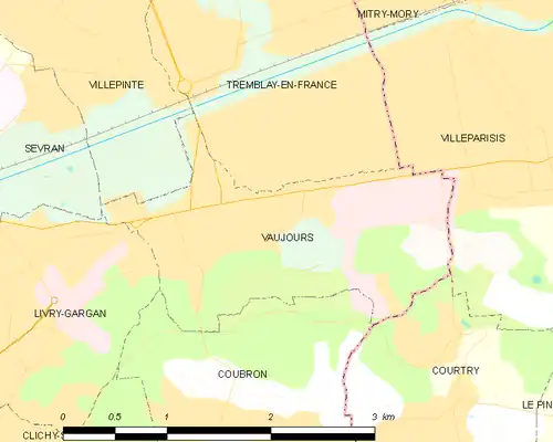 Detailkaart van de gemeente