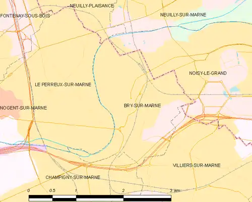 Detailkaart van de gemeente