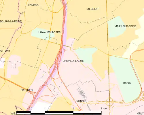 Detailkaart van de gemeente