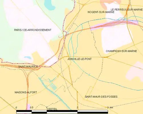 Detailkaart van de gemeente