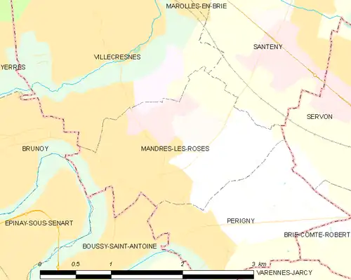 Detailkaart van de gemeente