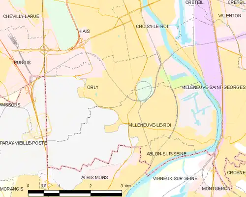 Detailkaart van de gemeente