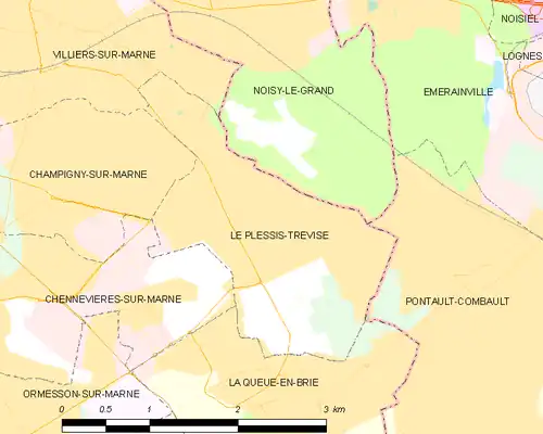 Detailkaart van de gemeente