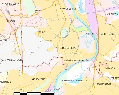 Detailkaart van de gemeente