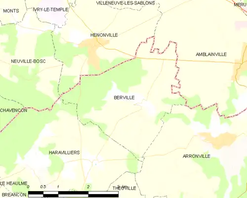 Detailkaart van de gemeente