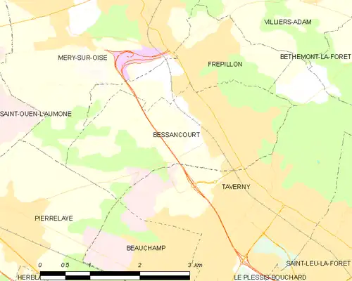 Detailkaart van de gemeente