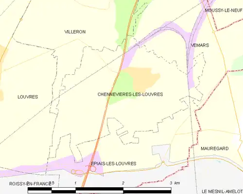 Detailkaart van de gemeente