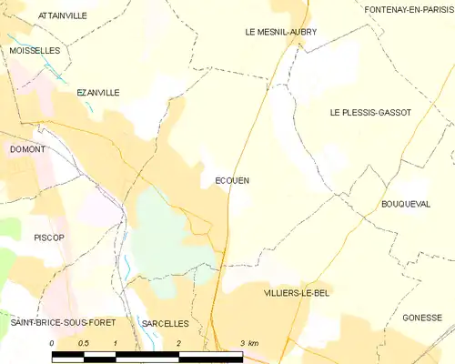 Detailkaart van de gemeente