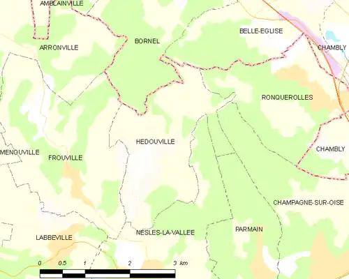 Detailkaart van de gemeente