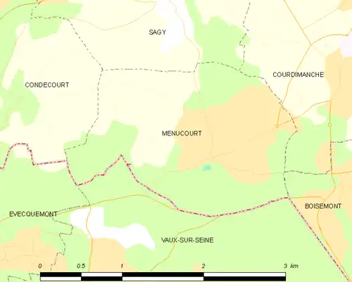 Detailkaart van de gemeente