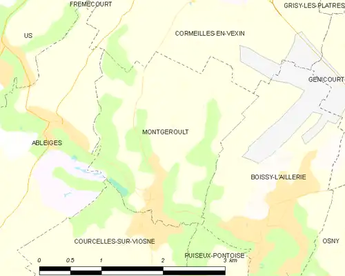 Detailkaart van de gemeente