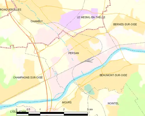 Detailkaart van de gemeente