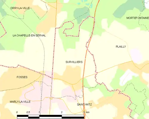 Detailkaart van de gemeente