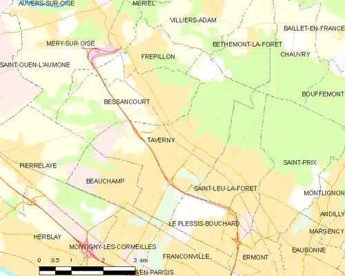 Detailkaart van de gemeente