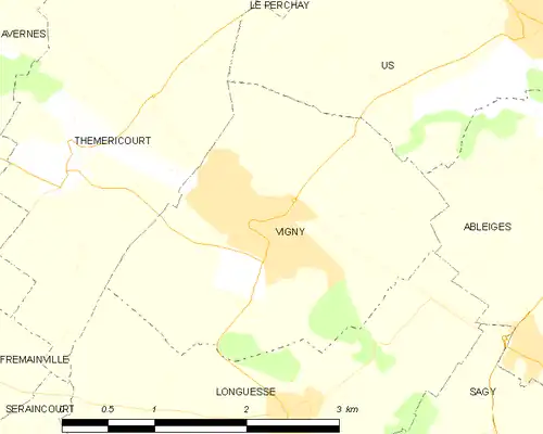 Detailkaart van de gemeente