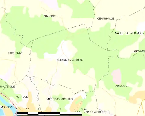 Detailkaart van de gemeente