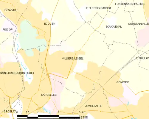 Detailkaart van de gemeente