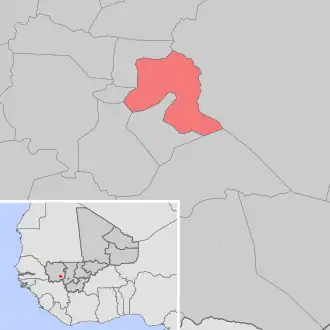 Kaart van Bendougouba