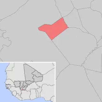 Kaart van Bladié-Tiémala