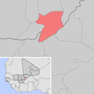 Kaart van Dandougou Fakala