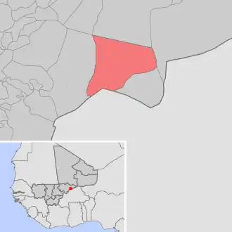 Kaart van Dinangourou