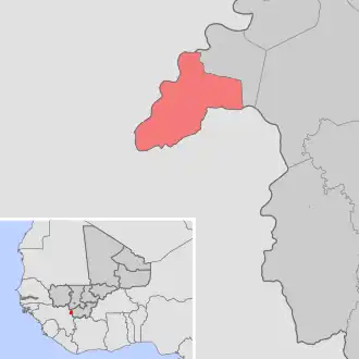 Kaart van Djallon-Foula