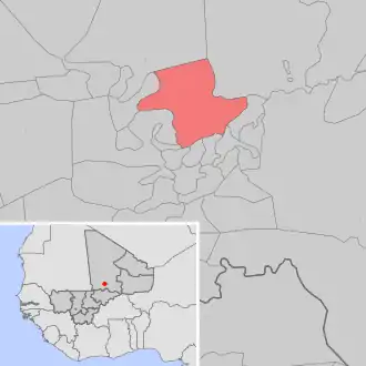 Kaart van Douékiré