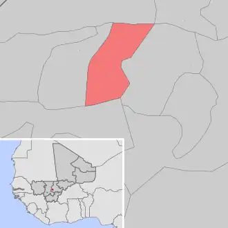 Kaart van Dougoufié