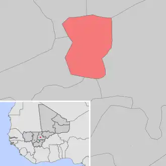 Kaart van Farakou Massa