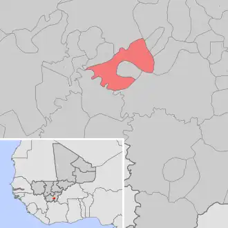 Kaart van Finkolo Ganadougou