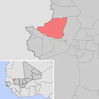 Kaart van Guidimakan Keri-Kaffo