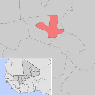 Kaart van Kafouziéla