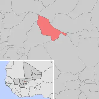 Kaart van Kamiandougou