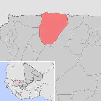 Kaart van Kirané Kaniaga