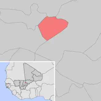 Kaart van Kokry Centre