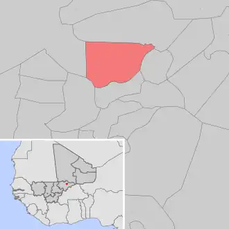 Kaart van Koubéwel Koundia