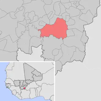 Kaart van Lobougoula