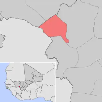 Kaart van Nioumamakana