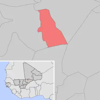 Kaart van Ouroubé Douddé