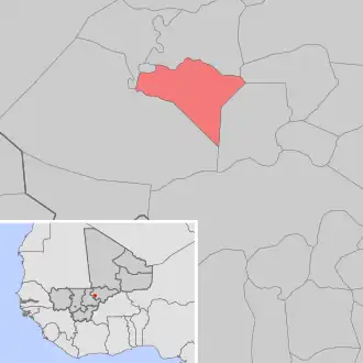 Kaart van Ouro Guiré